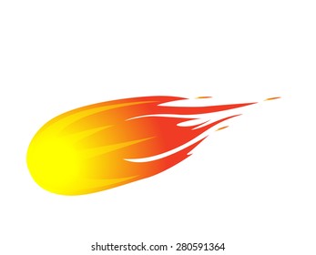 fireball comet fire ball asteroide meteor vector