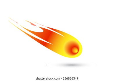 fireball or comet vector illustration