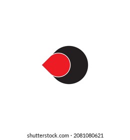 
Feuerball, Halbmond, einfaches Symbol, Vektorgrafik