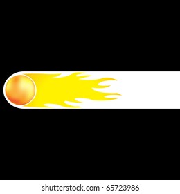 Fireball frame with place for your text, vector illustration