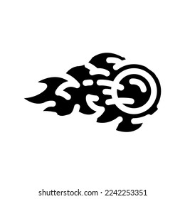 fireball glyph icon vector. fireball sign. isolated symbol illustration