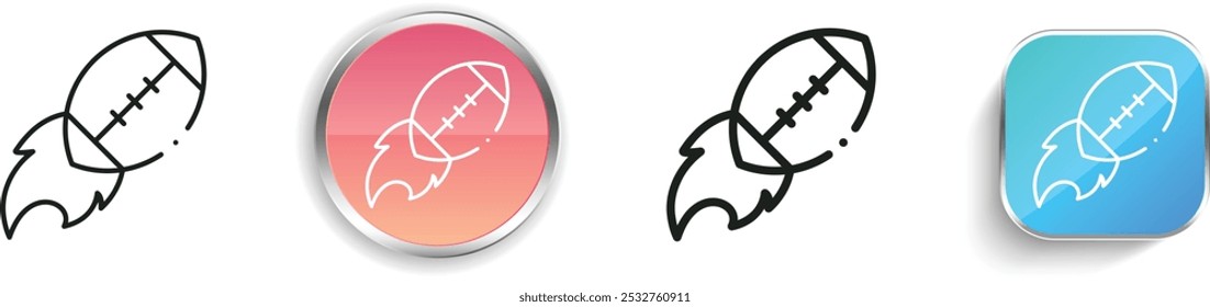fireball icon. Thin Linear, Regular and Button Style Design Isolated On White Background
