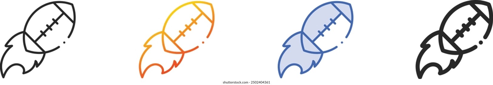 fireball icon.Thin Linear, Gradient, Blue Stroke and bold Style Design Isolated On White Background