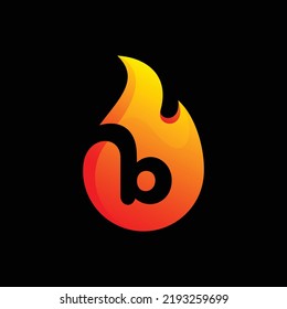 fireball letter b logo icon