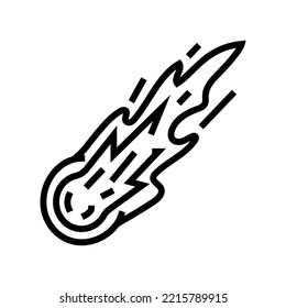 fireball line icon vector. fireball sign. isolated contour symbol black illustration