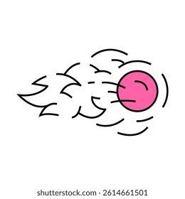 fireball line icon vector. fireball sign. isolated symbol illustration