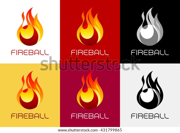 Fireball Logo. Set of logo design on the subject of "Leisure Games" or