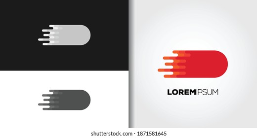 fireball logo set idea template vector