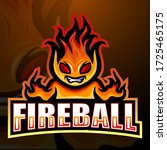 Fireball mascot esport logo design