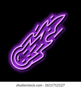 fireball neon light sign vector. fireball illustration