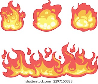 A fireball on a white background