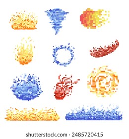 fireball pixel art can be used for your needs