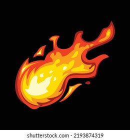 fireball premium art vector illustration