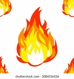 Fireball seamless pattern vector, free hand draw for any graphic design