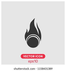 Fireball vector icon illustration.Light backround.Premium quality.