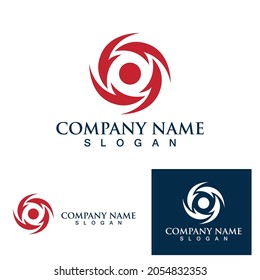 fireball vortex logo and symbol vector
