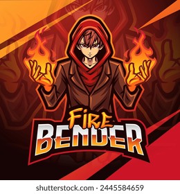 Firebender eSport Maskottchen Logo Design