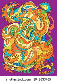 Firebird. Fantasy on the theme of Russian folklore. Vector illustration. 