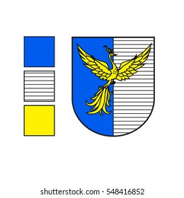 Firebird heraldry. vector