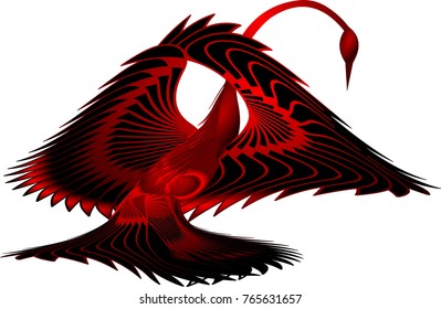 Firebird Phoenix vector illustration isolated