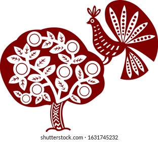 The Firebird sitting on the tree with the apples of youth