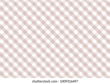Firebrick Gingham  beige and white pattern. Texture from rhombus/squares for - plaid, tablecloths, clothes, shirts, dresses, paper and other textile products.