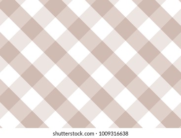 Firebrick Gingham  beige and white pattern. Texture from rhombus/squares for - plaid, tablecloths, clothes, shirts, dresses, paper and other textile products.