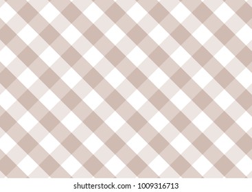 Firebrick Gingham  beige and white pattern. Texture from rhombus/squares for - plaid, tablecloths, clothes, shirts, dresses, paper and other textile products.
