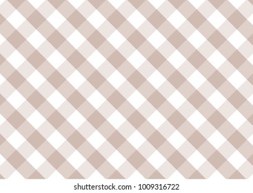 Firebrick Gingham  beige and white pattern. Texture from rhombus/squares for - plaid, tablecloths, clothes, shirts, dresses, paper and other textile products.
