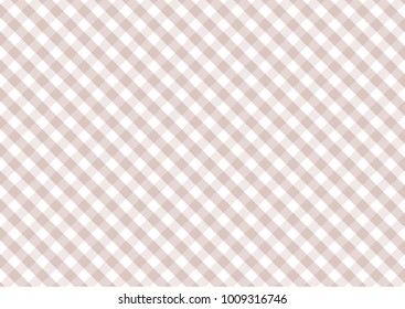 Firebrick Gingham  beige and white pattern. Texture from rhombus/squares for - plaid, tablecloths, clothes, shirts, dresses, paper and other textile products.