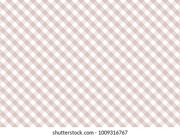 Firebrick Gingham  beige and white pattern. Texture from rhombus/squares for - plaid, tablecloths, clothes, shirts, dresses, paper and other textile products.