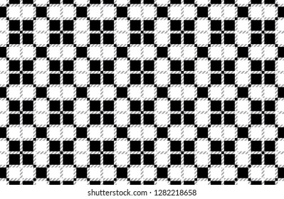 Firebrick Gingham black and white pattern.Texture from rhombus for-plaid,tablecloths,shirts,dresses,paper,bedding,blankets,quilts and other textile products.Vector illustration. - Vector
