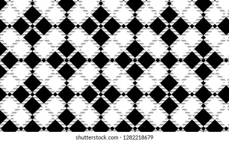 Firebrick Gingham black and white pattern.Texture from rhombus for-plaid,tablecloths,shirts,dresses,paper,bedding,blankets,quilts and other textile products.Vector illustration. - Vector