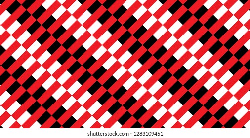 Firebrick Gingham black,red and white pattern.Texture from rhombus for-plaid,tablecloths,shirts,dresses,paper,bedding,blankets,quilts and other textile products.Vector illustration. - Vector