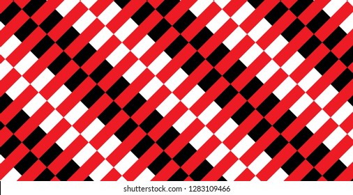 Firebrick Gingham black,red and white pattern.Texture from rhombus for-plaid,tablecloths,shirts,dresses,paper,bedding,blankets,quilts and other textile products.Vector illustration. - Vector