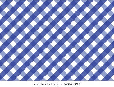 Firebrick Gingham blue and white pattern. Texture from rhombus/squares for - plaid, tablecloths, clothes, shirts, dresses, paper and other textile products.