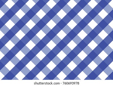 Firebrick Gingham blue and white pattern. Texture from rhombus/squares for - plaid, tablecloths, clothes, shirts, dresses, paper and other textile products.