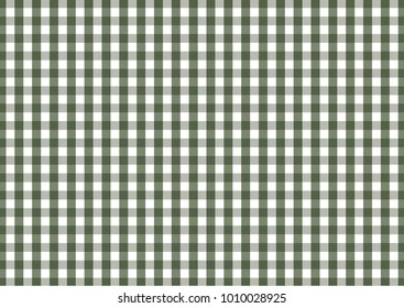 Firebrick Gingham green army and white pattern. Texture from rhombus/squares for - plaid, tablecloths, clothes, shirts, dresses, paper and other textile products.