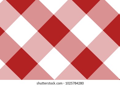 Firebrick Gingham pattern. Texture from rhombus/squares for - plaid, tablecloths, clothes, shirts, dresses, paper, bedding, blankets, quilts and other textile products. Vector illustration.