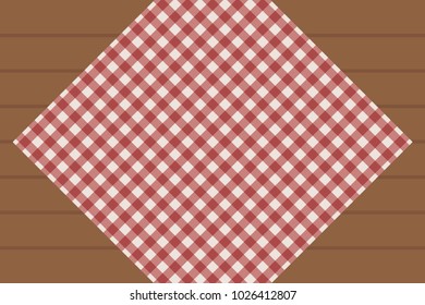 Firebrick Gingham pattern. Texture from rhombus/squares for - plaid, tablecloths, clothes, shirts, dresses, paper, bedding, blankets, quilts and other textile products. Vector illustration.