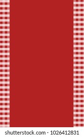 Firebrick Gingham pattern. Texture from rhombus/squares for - plaid, tablecloths, clothes, shirts, dresses, paper, bedding, blankets, quilts and other textile products. Vector illustration.