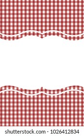 Firebrick Gingham pattern. Texture from rhombus/squares for - plaid, tablecloths, clothes, shirts, dresses, paper, bedding, blankets, quilts and other textile products. Vector illustration.