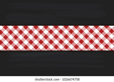 Firebrick Gingham pattern. Texture from rhombus/squares for - plaid, tablecloths, clothes, shirts, dresses, paper, bedding, blankets, quilts and other textile products. Vector illustration.