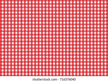 Firebrick Gingham pattern. Texture from rhombus/squares for - plaid, tablecloths, clothes, shirts, dresses, paper, bedding, blankets, quilts and other textile products. Vector illustration.