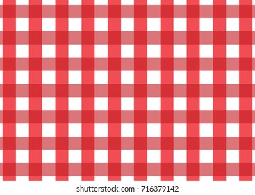 Firebrick Gingham pattern. Texture from rhombus/squares for - plaid, tablecloths, clothes, shirts, dresses, paper, bedding, blankets, quilts and other textile products. Vector illustration.
