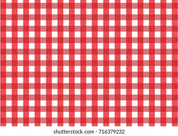 Firebrick Gingham pattern. Texture from rhombus/squares for - plaid, tablecloths, clothes, shirts, dresses, paper, bedding, blankets, quilts and other textile products. Vector illustration.