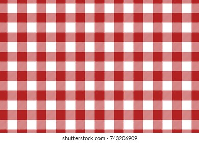 Firebrick Gingham pattern. Texture from rhombus/squares for - plaid, tablecloths, clothes, shirts, dresses, paper, bedding, blankets, quilts and other textile products. Vector illustration.