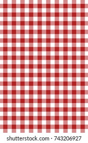 Firebrick Gingham pattern. Texture from rhombus/squares for - plaid, tablecloths, clothes, shirts, dresses, paper, bedding, blankets, quilts and other textile products. Vector illustration.