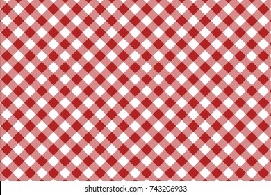 Firebrick Gingham pattern. Texture from rhombus/squares for - plaid, tablecloths, clothes, shirts, dresses, paper, bedding, blankets, quilts and other textile products. Vector illustration.