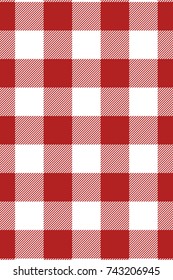 Firebrick Gingham pattern. Texture from rhombus/squares for - plaid, tablecloths, clothes, shirts, dresses, paper, bedding, blankets, quilts and other textile products. Vector illustration.